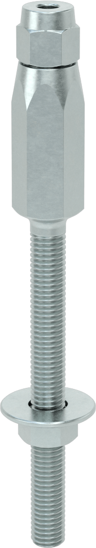 Plug-Lock Tel Halat Uç Bağlantı Elemanı - Kaldırma için, Çinko Kaplı Çelik, Saplama Ucu, 1/4" Halat Çapı, 1/2"-13 Diş