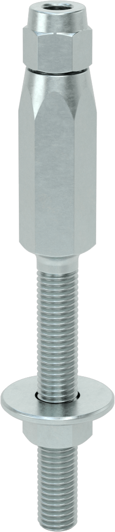 Plug-Lock Tel Halat Uç Bağlantı Elemanı - Kaldırma için, Çinko Kaplı Çelik, Saplama Ucu, 3/8" Halat Çapı, 5/8"-11 Diş