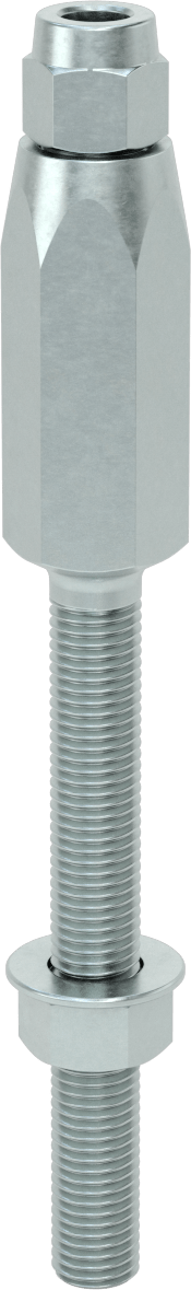 Plug-Lock Tel Halat Uç Bağlantı Elemanı - Kaldırma için, Çinko Kaplı Çelik, Saplama Ucu, 1/2" Halat Çapı, 3/4"-10 Diş
