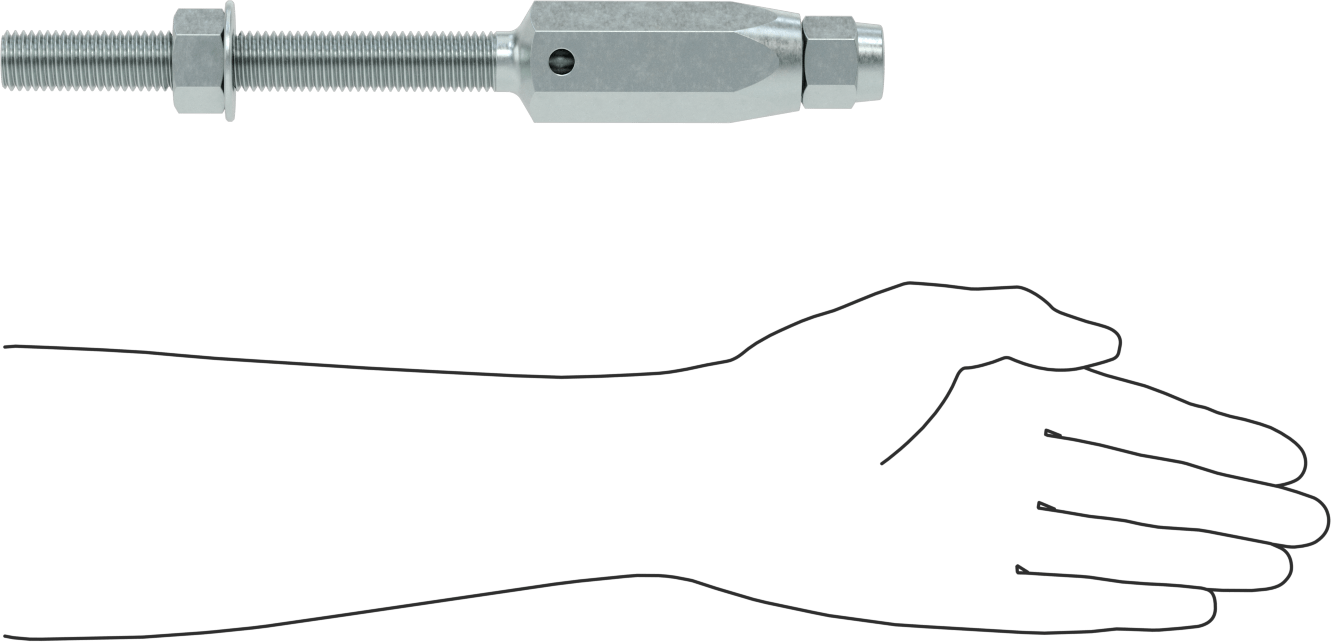 Plug-Lock Tel Halat Uç Bağlantı Elemanı - Kaldırma için, Çinko Kaplı Çelik, Saplama Ucu, 1/2" Halat Çapı, 3/4"-10 Diş