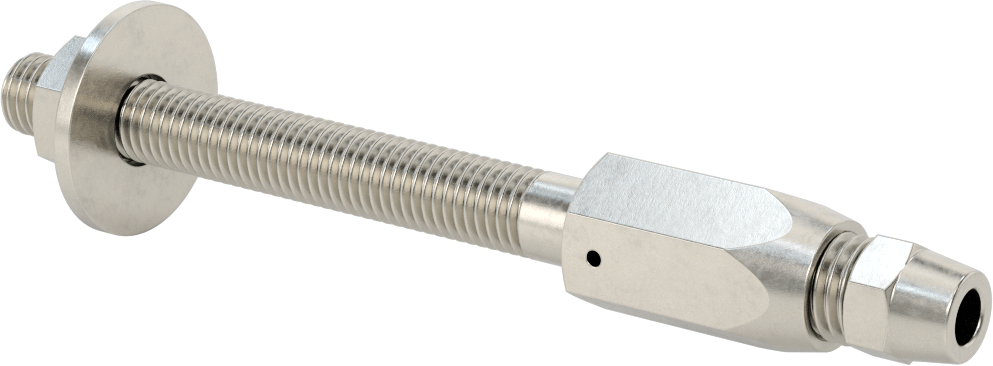 Plug-Lock Tel Halat Uç Bağlantı Elemanı - Kaldırma için, 316 Paslanmaz Çelik, Saplama Ucu, 3/8" Halat Çapı için, 5/8"-11 Diş Boyutu