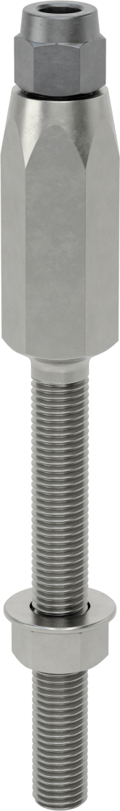 Plug-Lock Tel Halat Uç Bağlantı Elemanı - Kaldırma için, Çelik, Saplama Ucu, 1/2" Halat Çapı için, 3/4"-10 Diş Boyutu