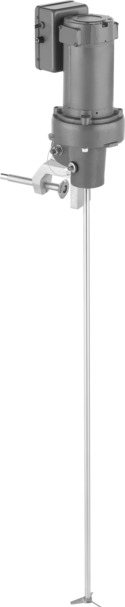 Tanklar için Değişken Hızlı Elektrikli Karıştırıcı, İnce Sıvılar için, 1/4 hp, 48" Mil Uzunluğu