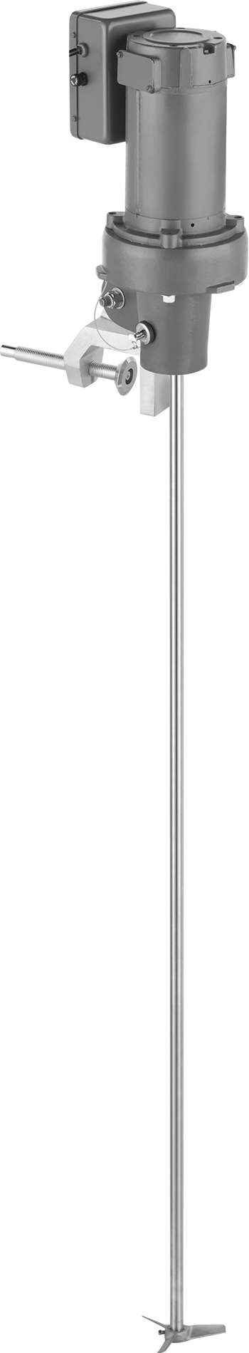 Tanklar için Değişken Hızlı Elektrikli Karıştırıcı, İnce Sıvılar için, 1/3 hp, 48" Mil Uzunluğu