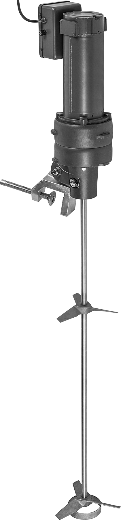 Tanklar için Değişken Hızlı Elektrikli Karıştırıcı, Yoğun Sıvılar için, 1/2 hp, 48" Mil Uzunluğu