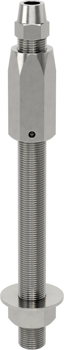 Plug-Lock Tel Halat Uç Bağlantı Elemanı - Kaldırma için, 316 Paslanmaz Çelik, Saplama Ucu, 1/2" Halat Çapı için, 7/8"-14 Diş Boyutu