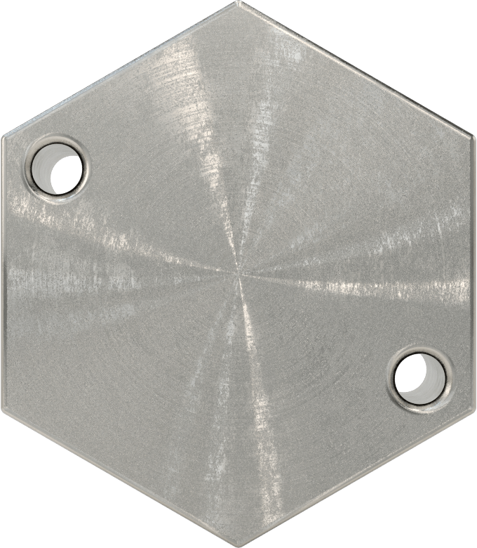 Düşük Profilli Altıgen Manifold, 316 Paslanmaz Çelik, 7/16“-20 UN/UNF Giriş x 5/16”-18 Çıkış