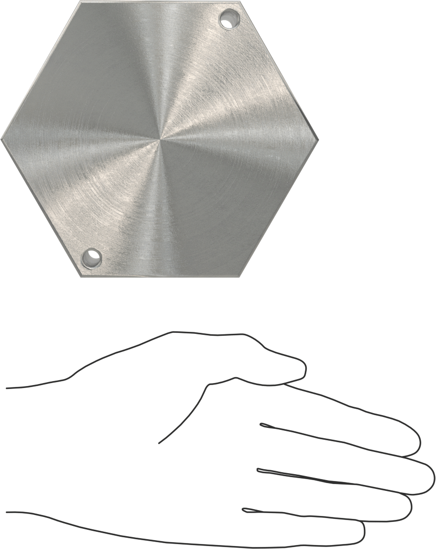 Düşük Profilli Altıgen Manifold, 316 Paslanmaz Çelik, 1-5/16“-12 UN/UNF Giriş x 1-1/16”-12 Çıkış