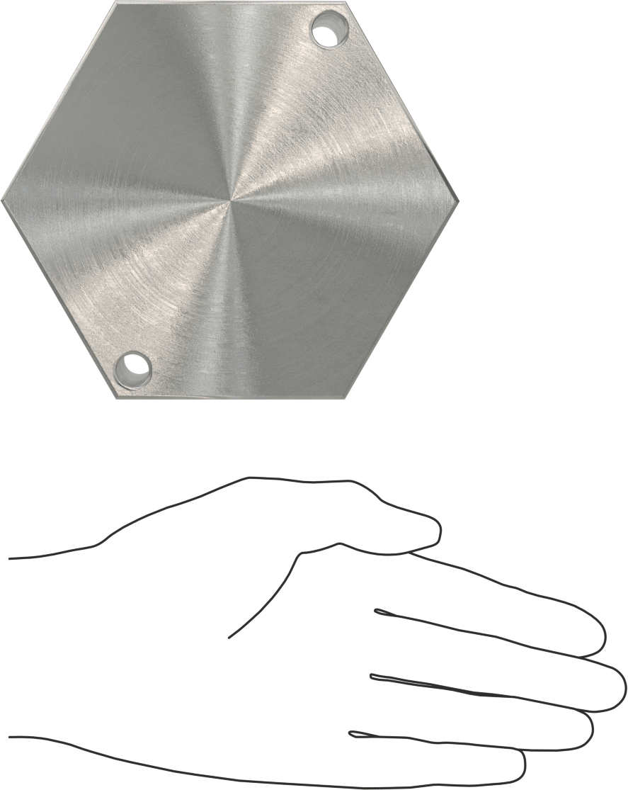 Düşük Profilli Altıgen Manifold, 316 Paslanmaz Çelik, 1-5/8“-20 UN/UNF Giriş x 1-5/16”-12 Çıkış