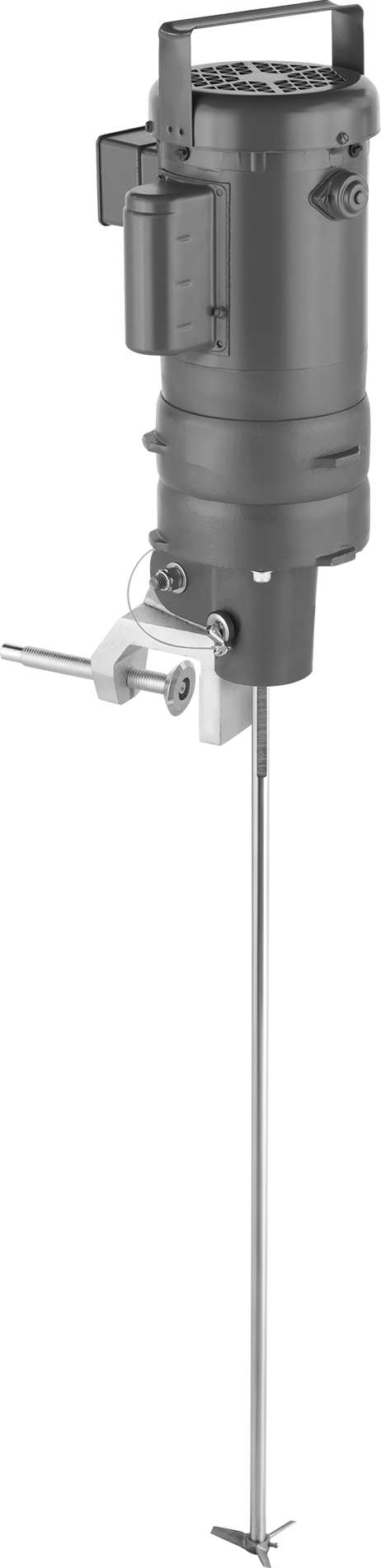 Tanklar için Elektrikli Karıştırıcı, 120/240V AC, İnce Sıvılar için, 1/4 hp, 36" Uzunlukta Mil