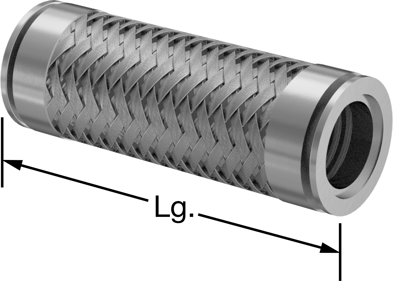 Hızlı Kelepçeli Bağlantı Parçalı Yüksek Vakumlu Hortum, 1-1/2" Boru Dış Çapı için, 6 inç Uzunluk