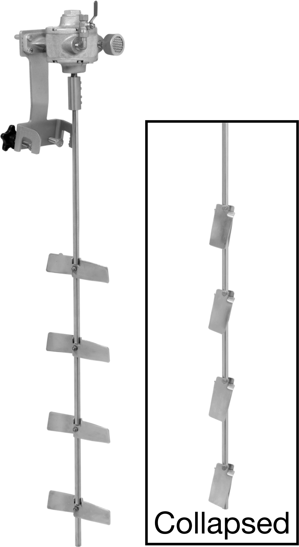 Variller için Jant Kelepçeli Pnömatik Karıştırıcı, 1-1/2hp