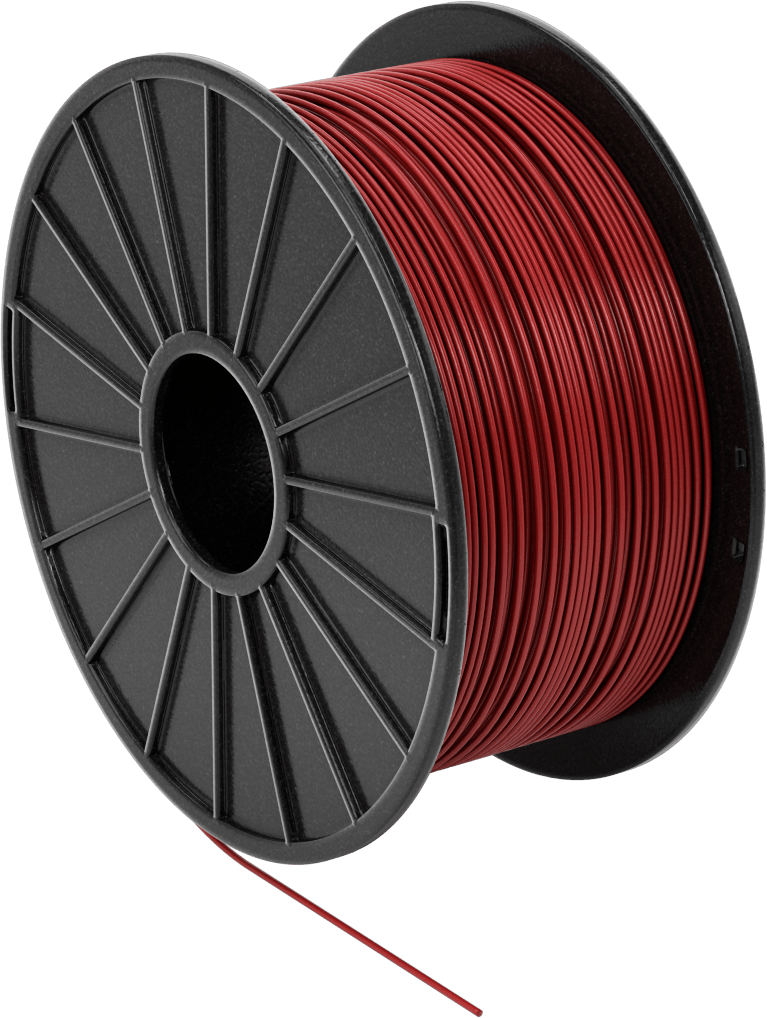Kolay Baskı 3D Yazıcı Filamenti, Pla, Opak Kırmızı, 1,75 mm Çap, 1000 G