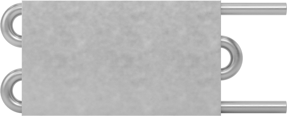 Soğuk Plaka, Bakır Borular ile, 4 Geçiş, 6“ Uzunluk x 3-1/2” Genişlik
