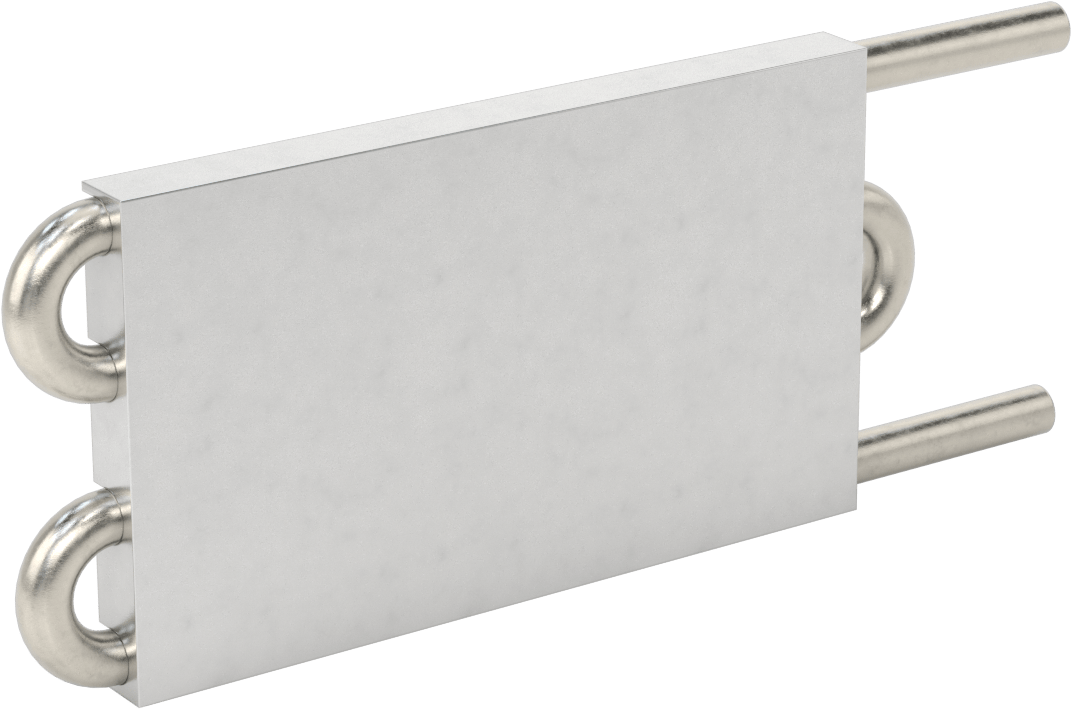Soğuk Plaka, 316 Paslanmaz Çelik Borular ile, 4 Geçiş, 6“ Uzunluk x 3-1/2” Genişlik