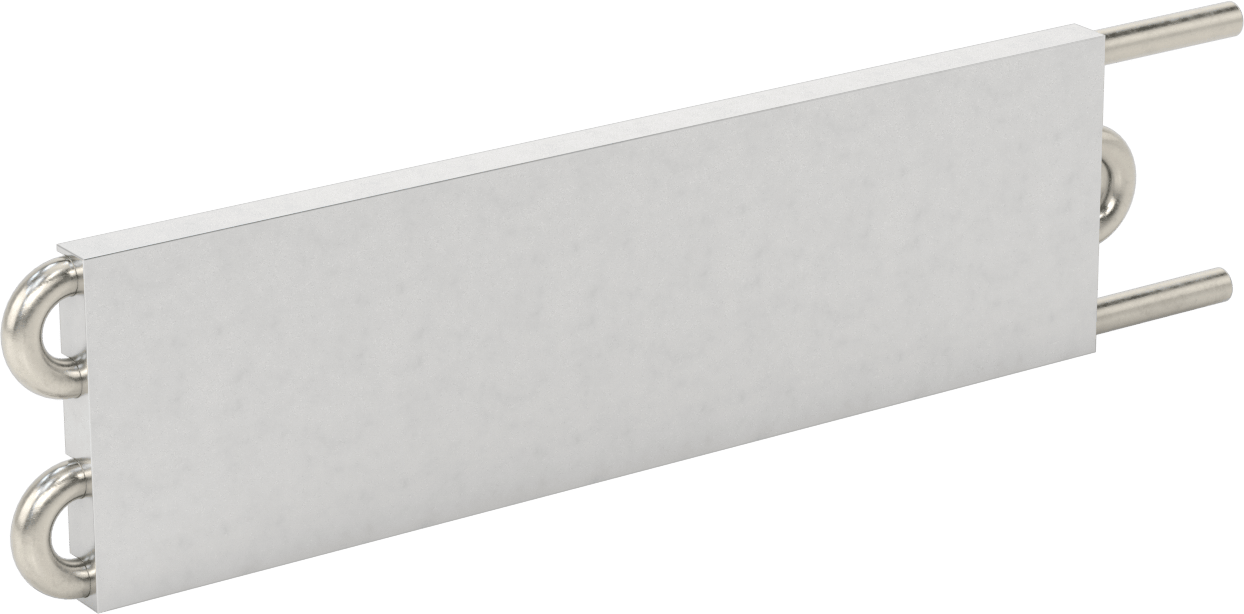 Soğuk Plaka, 316 Paslanmaz Çelik Borular ile, 4 Geçiş, 12“ Uzunluk x 3-1/2” Genişlik