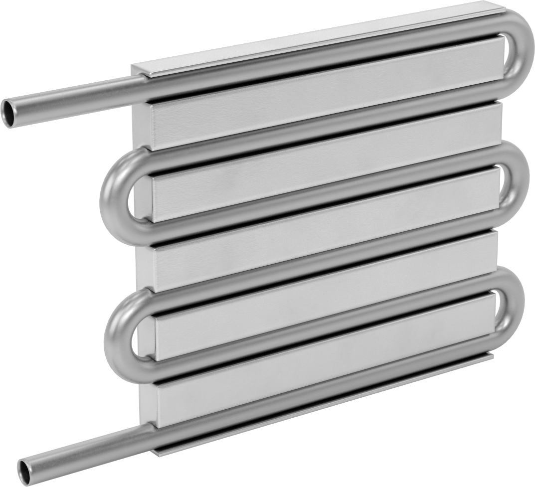 Soğuk Plaka, Bakır Borular ile, 6 Geçişli, 6“ Uzunluk x 5-1/2” Genişlik