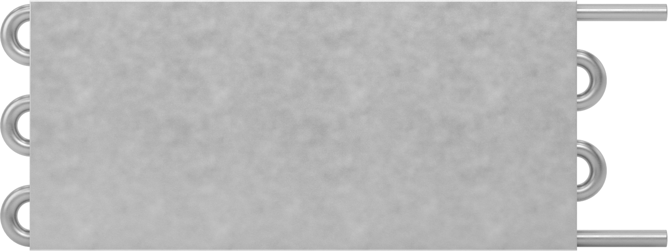 Soğuk Plaka, Bakır Borular ile, 6 Geçişli, 12“ Uzunluk x 5-1/2” Genişlik