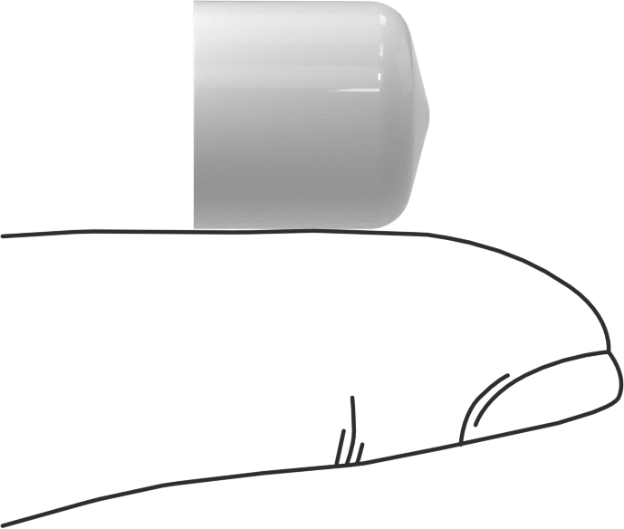 Gıda ve İçecek Sektörü için Kapaklar, 1/2" dış çap için, 1/2" İç Yükseklik