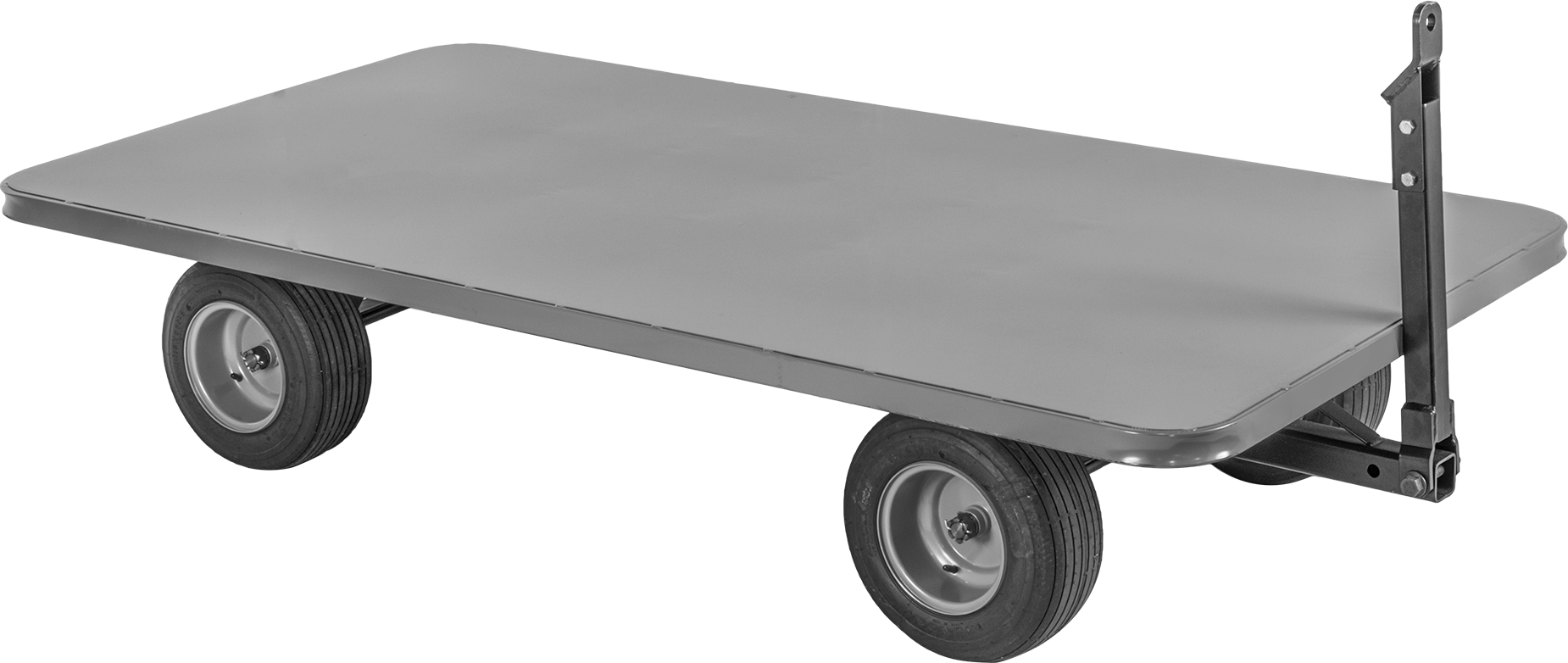 Dört Tekerlekli Direksiyonlu Yönlendirme Römorku, 2000 lb. Kapasite, 96“ Uzunluk x 48” Genişlik x 19-1/4" Yükseklik Platform