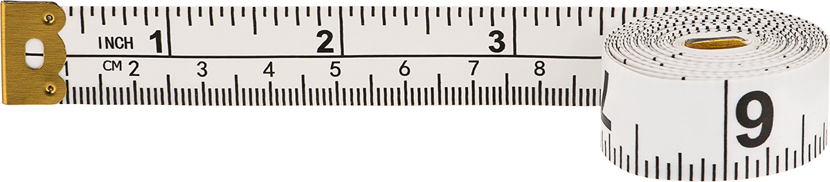 Esnek Şerit Metre, 5 Fit Uzunluk, Beyaz