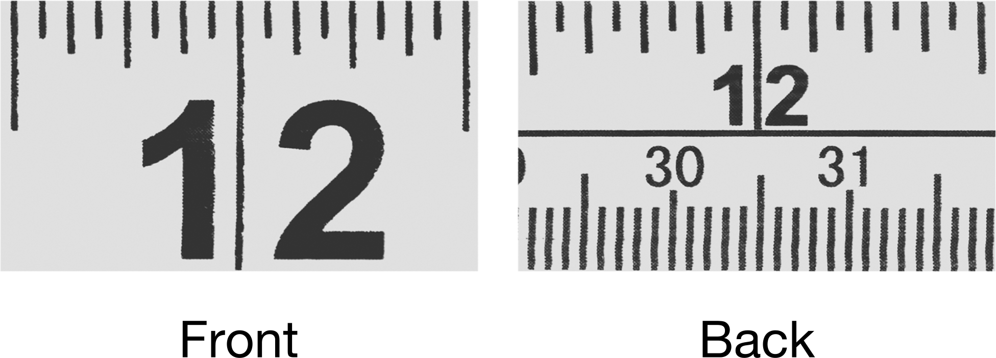 Esnek Şerit Metre, 5 Fit Uzunluk, Sarı