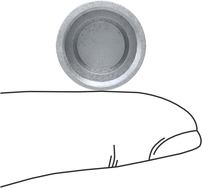 Alüminyum Vidalı Kapaklar, 5/8"-18 Diş Boyutu, 33/64" İç Yükseklik