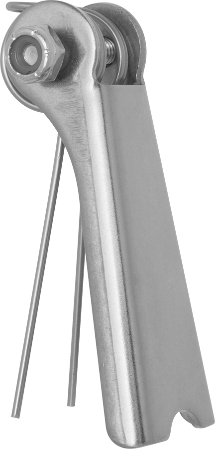 Kaldırma için Pimli Yaylı Kanca Mandal Kiti, 18-8 Paslanmaz Çelik, 5-7/8“ Uzunluk x 2-9/16” Genişlik x 15/16" Kalınlık