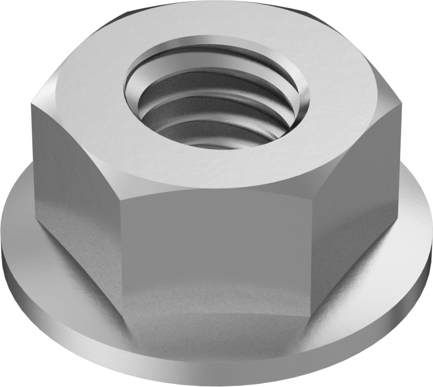 Yüksek Mukavemetli Çelik Deforme Edilmiş Dişli Flanş Somunu, Sınıf 10, Çinko Kaplamalı, M8 x 1,25 mm Diş Boyutu