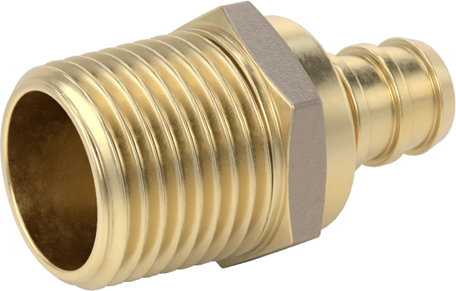 İçme Suyu için Dikenli Boru Bağlantı Parçası, Düz Adaptör, 1/2" Boru İç Çapı x 1/2 NPT Erkek için
