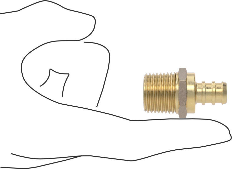 İçme Suyu için Dikenli Boru Bağlantı Parçası, Düz Adaptör, 1/2" Boru İç Çapı x 1/2 NPT Erkek için