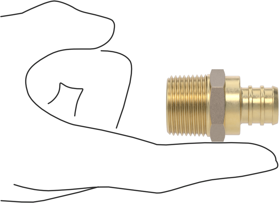 İçme Suyu için Dikenli Boru Bağlantı Parçası, Düz Adaptör, 3/4" Boru İç Çapı x 3/4 NPT Erkek için