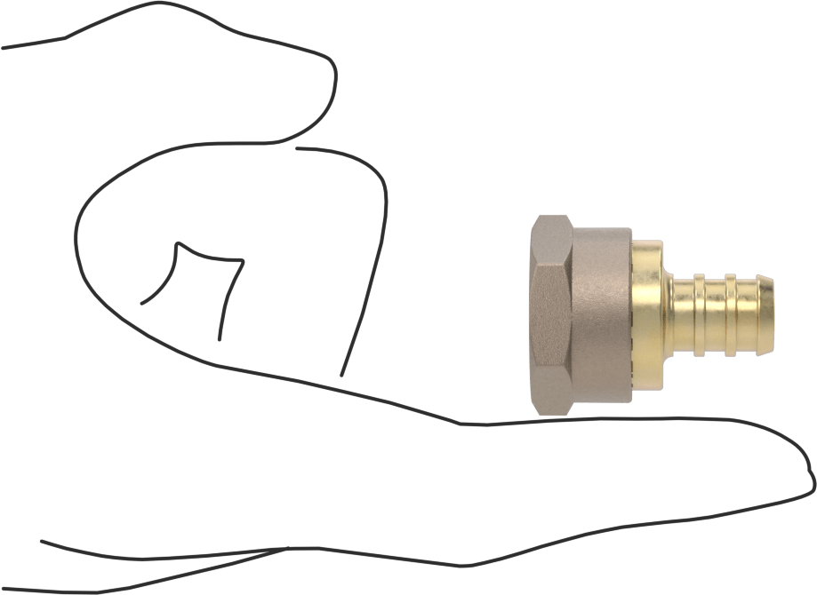 İçme Suyu için Dikenli Boru Bağlantı Parçası, Düz Adaptör, 1/2" Boru İç Çapı x 1/2 NPT Dişi için