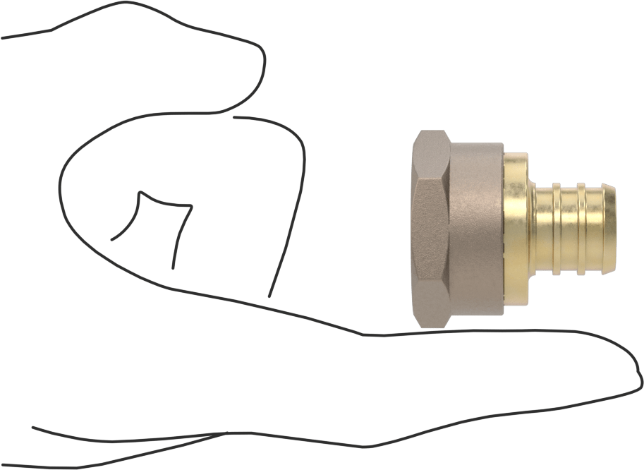 İçme Suyu için Dikenli Boru Bağlantı Parçası, Düz Adaptör, 3/4" Boru İç Çapı x 3/4 NPT Dişi için