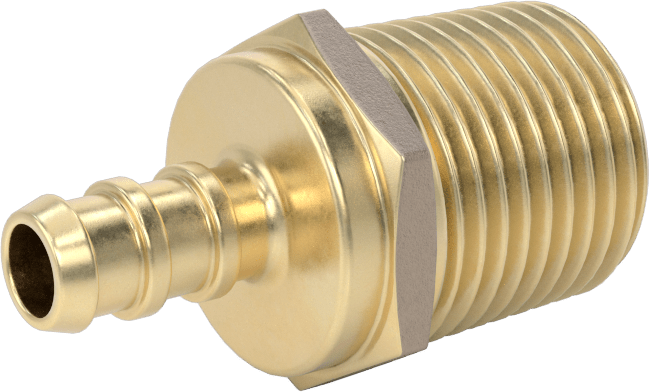 İçme Suyu için Dikenli Boru Bağlantı Parçası, Adaptör, 3/8" Boru İç Çapı x 1/2 NPT Erkek