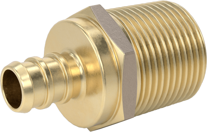 İçme Suyu için Dikenli Boru Bağlantı Parçası, Adaptör, 1/2" Boru İç Çapı x 3/4 NPT Erkek