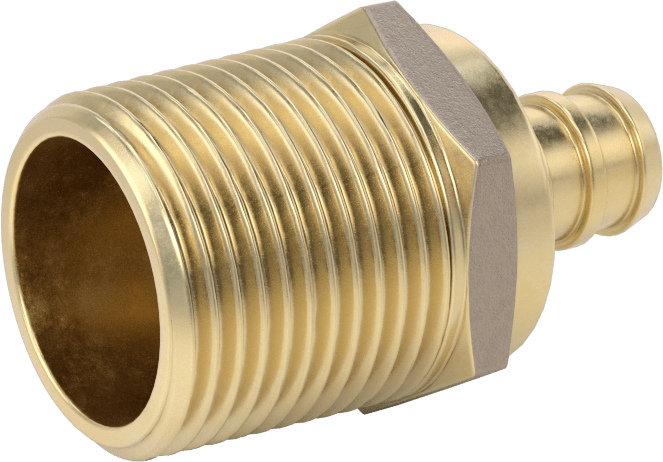 İçme Suyu için Dikenli Boru Bağlantı Parçası, Adaptör, 1/2" Boru İç Çapı x 3/4 NPT Erkek