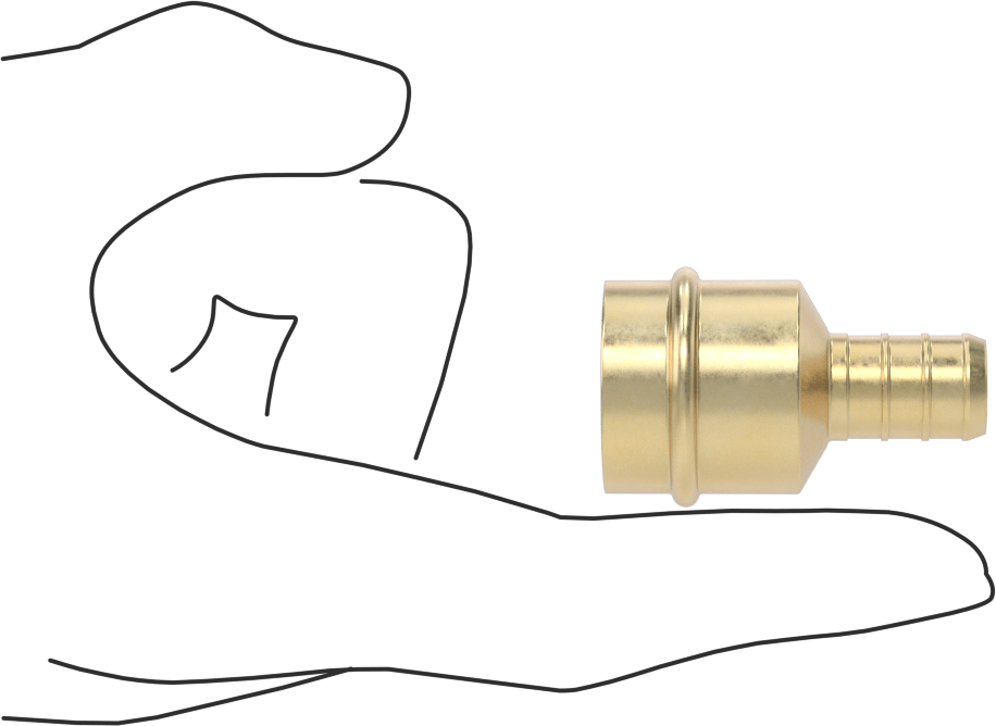 İçme Suyu için Dikenli Boru Bağlantı Parçası, Adaptör, 1/2“ Boru İç Çapı x 7/8” Boru Dış Çapı Dişi Soket için