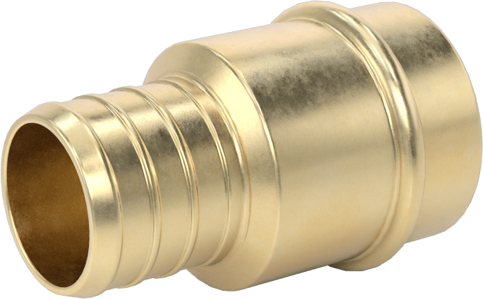 İçme Suyu için Dikenli Boru Bağlantı Parçası, Adaptör, 3/4“ Boru İç Çapı x 7/8” Boru Dış Çapı Dişi Soket, Bronz