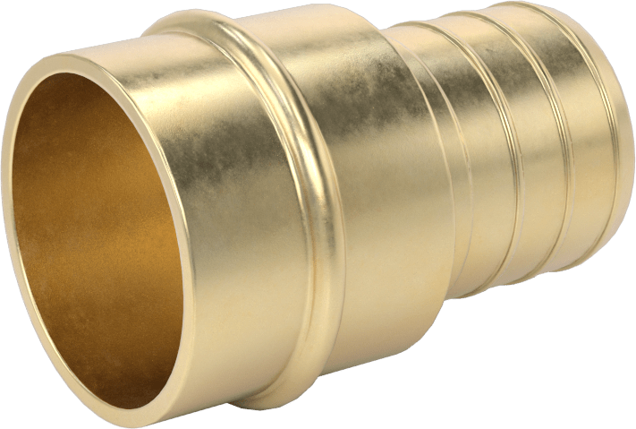 İçme Suyu için Dikenli Boru Bağlantı Parçası, Adaptör, 1“ Boru İç Çapı x 1-1/8” Boru Dış Çapı Dişi Soket, Bronz