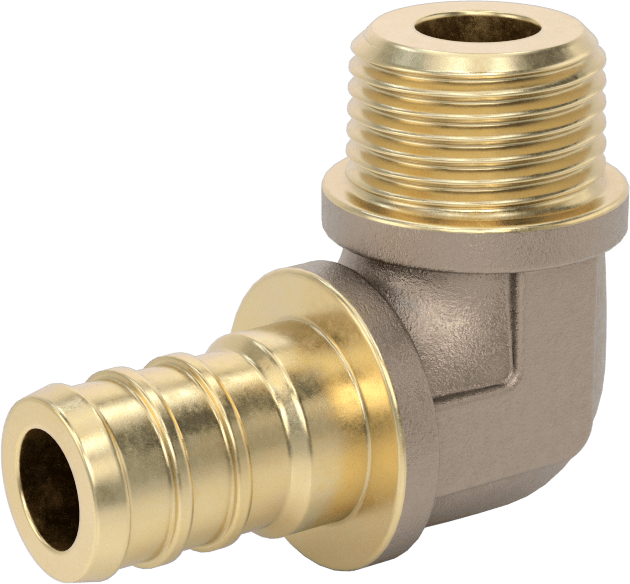 İçme Suyu için Dikenli Boru Bağlantı Parçası, 1/2" İç Çaplı Boru x 3/8 NPT Erkek için 90 Derece Dirsek