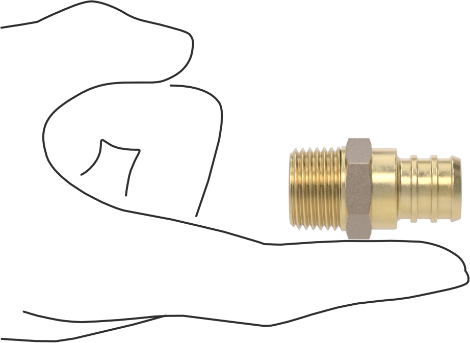 İçme Suyu için Dikenli Boru Bağlantı Parçası, Adaptör, 3/4" Boru İç Çapı x 1/2 NPT Erkek