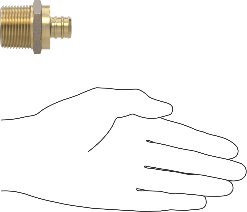 İçme Suyu için Dikenli Boru Bağlantı Parçası, Adaptör, 3/4" Boru İç Çapı x 1 NPT Erkek için