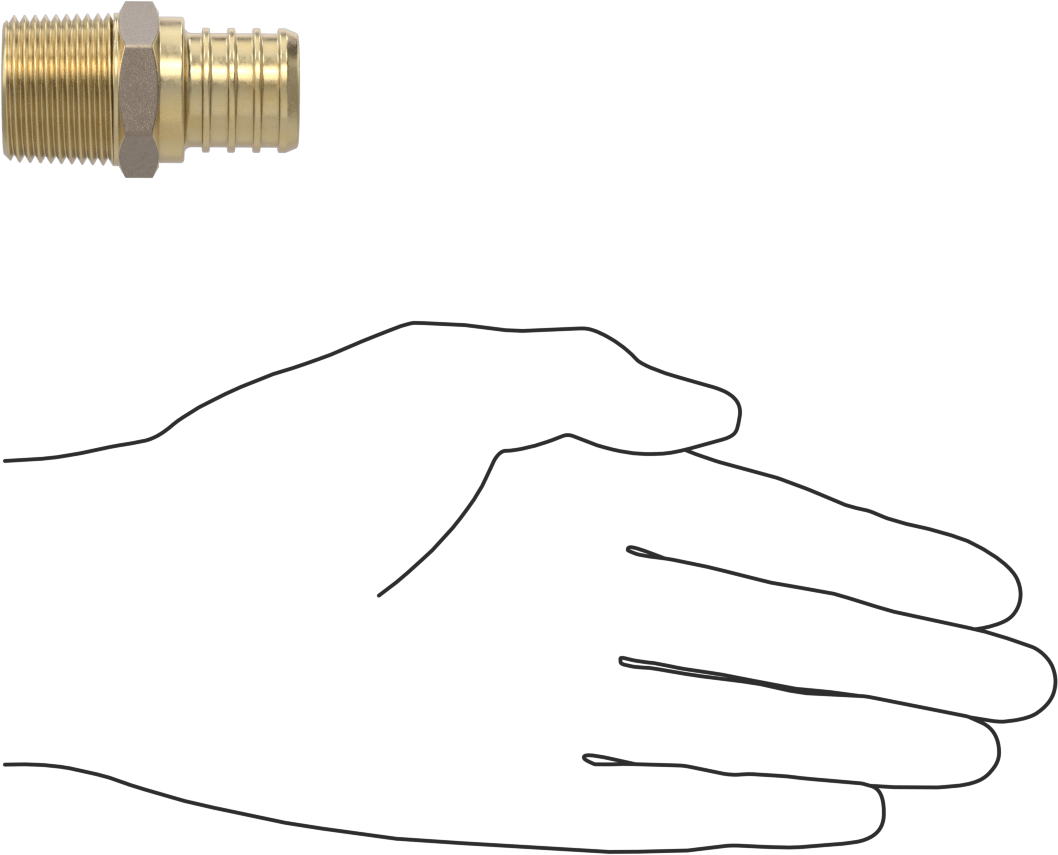 İçme Suyu için Dikenli Boru Bağlantı Parçası, Adaptör, 1" Boru İç Çapı x 3/4 NPT Erkek için