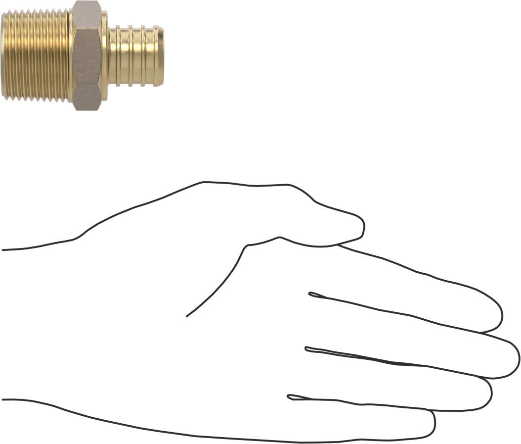 İçme Suyu için Dikenli Boru Bağlantı Parçası, Adaptör, 1" Boru İç Çapı x 1 NPT Erkek