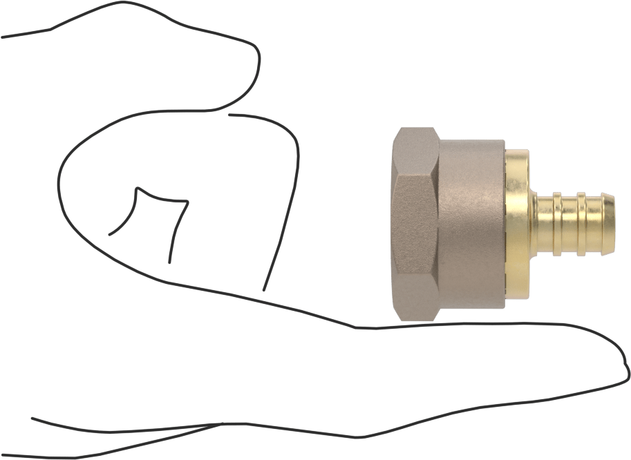 İçme Suyu için Dikenli Boru Bağlantı Parçası, Adaptör, 1/2" Boru İç Çapı x 3/4 NPT Dişi için