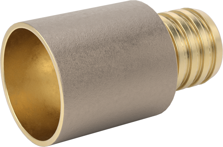 İçme Suyu için Dikenli Boru Bağlantı Parçası, 1“ Boru İç Çapı x 1” Boru Dış Çapı Dişi için Adaptör, Bakır