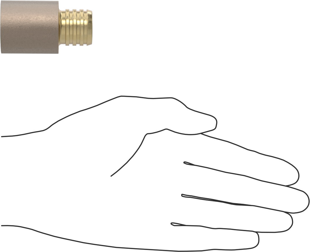 İçme Suyu için Dikenli Boru Bağlantı Parçası, 1“ Boru İç Çapı x 1” Boru Dış Çapı Dişi için Adaptör, Bakır