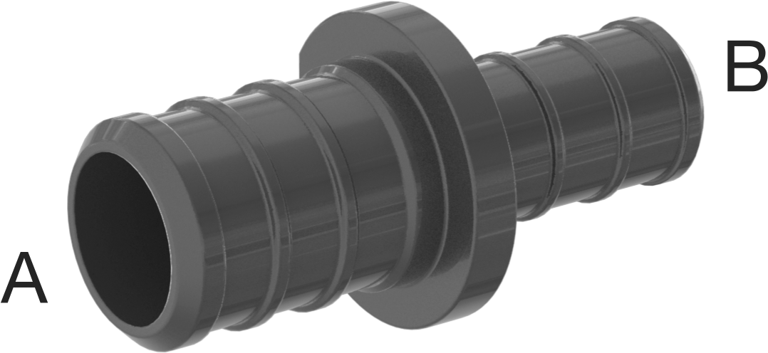 İçme Suyu için Dikenli Boru Bağlantı Parçası, Düz Konektör, 1/2“ x 3/8” Boru İç Çapı için