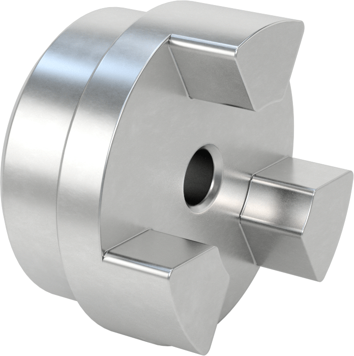 İşlenebilir Delikli Esnek Mil Kaplini, 3/4“ ila 2-1/8” Mil Çapı için Demir Göbek, 4-1/2" OD